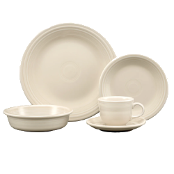 Fiesta dinnerware glazed in Linen