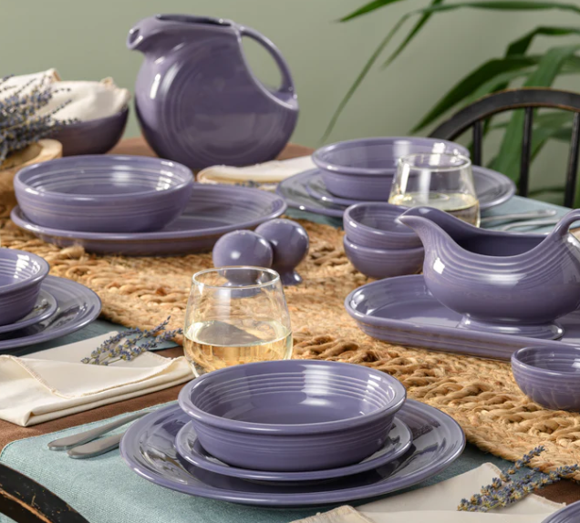 Fiesta dinnerware glazed in Lavender