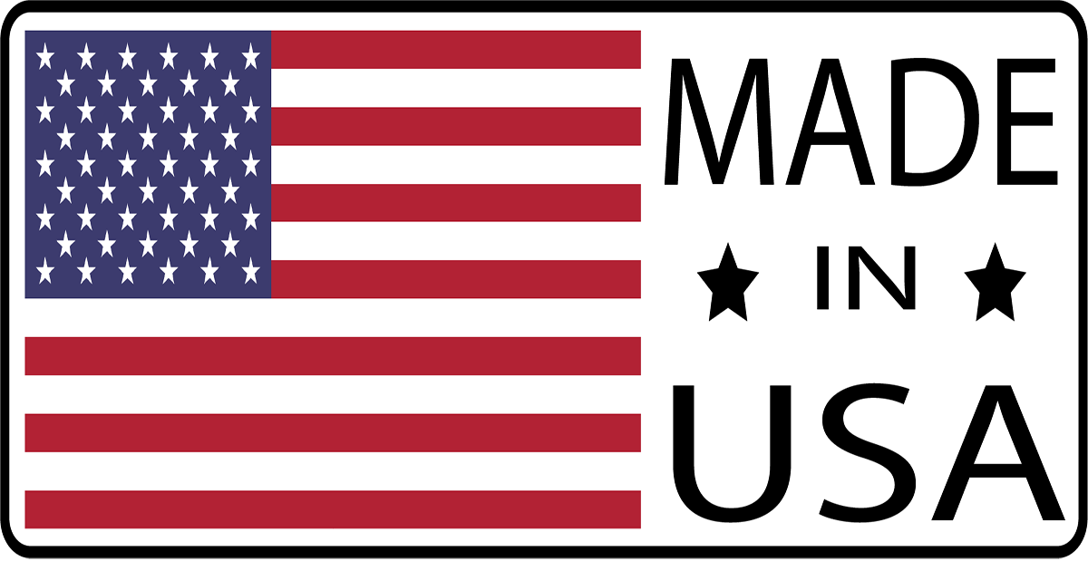 Fiesta "Made in the USA" sticker showing an American flag